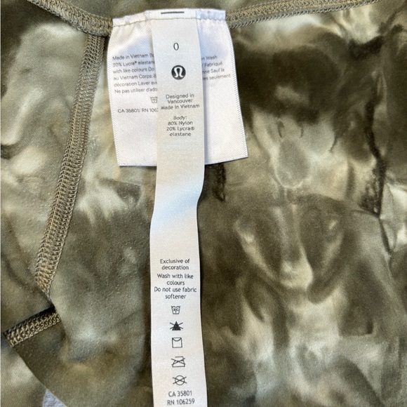 🍋 Lululemon Align High-Rise Leggings in Diamond Dye Sage Size 0 - Picture 4 of 7